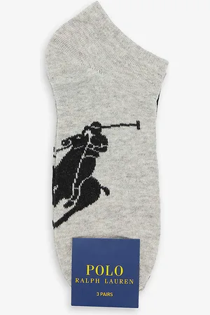 Ralph Lauren Logo-print Pack of Three Cotton-blend Socks