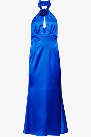 Amy Lynn Flower-appliqué Stretch-woven Maxi Dress