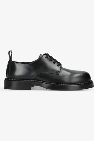 Bottega Veneta Strut Braided-trim Leather Derby Shoes