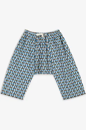 Caramel Linum Geometric-print Cotton Baby Trousers 3-24 Months