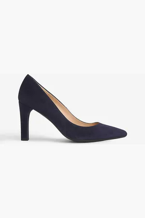 LK Bennett Tess Block Heel Suede Courts