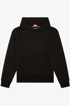 Diesel S-macs Logo-embroidered Relaxed-fit Cotton-jersey Hoody