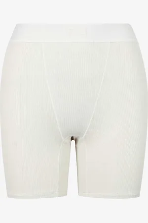SKIMS High-rise Ribbed Stretch-cotton Boxers