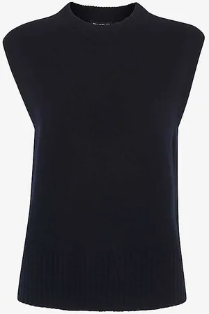 Whistles Sleeveless Round-neck Wool Vest