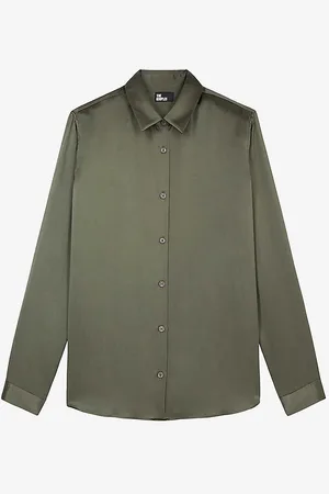 The Kooples Tonal-button Relaxed-fit Silk Shirt