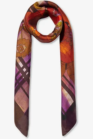 DIANORA SALVIATI Patterned Square Silk Scarf