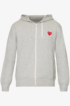 Comme des Garçons Logo-embroidered Cotton-jersey Hoody
