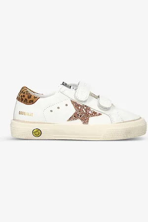 Golden Goose May Glitter-star and Leopard-print Tab Leather Trainers 6 Months - 5 Years