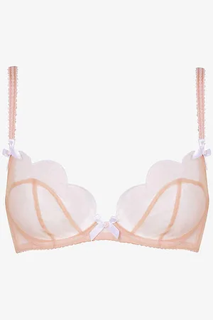Agent Provocateur Lorna Soft-cup Embroidered Mesh Underwired Bra