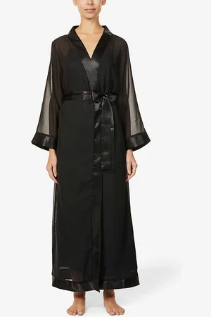 BlueBella Marcella Satin-trim Chiffon Kimono