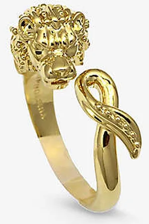 LA Maison Couture Miphologia Vintage Lion-shaped 18ct -plated Brass Ring