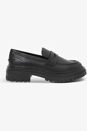 Reiss Adele Chunky Cleated-sole Leather Loafers