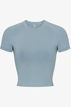 SKIMS New Vintage Cropped Stretch-cotton T-shirt