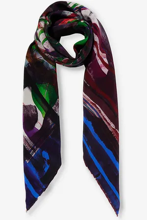 DIANORA SALVIATI Patterned Square Silk Scarf