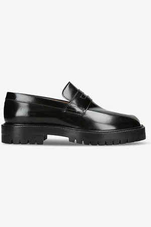Maison Margiela Tabi County Panelled Brushed-leather Loafers