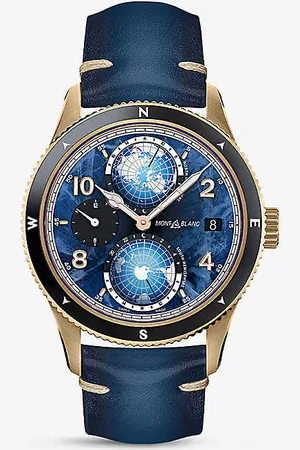 Montblanc 129415 1858 Bronze and Leather Automatic Watch