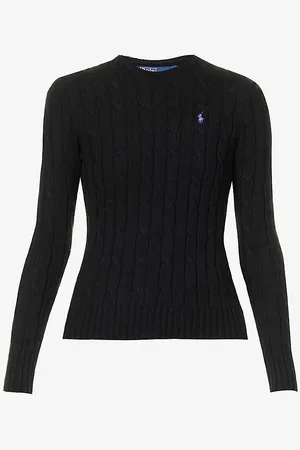 Ralph Lauren Julianna Brand-embroidered Regular-fit Cotton-knit Jumper