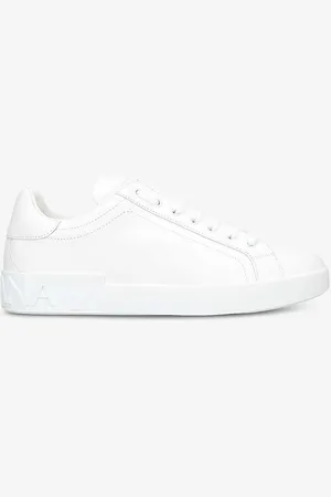 Dolce & Gabbana Portofino Logo-embossed Leather Low-top Trainers