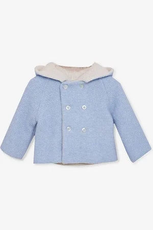 FrenchTrotters Teddy Ear-embroidered Wool and Cashmere-blend Coat 1-9 Months