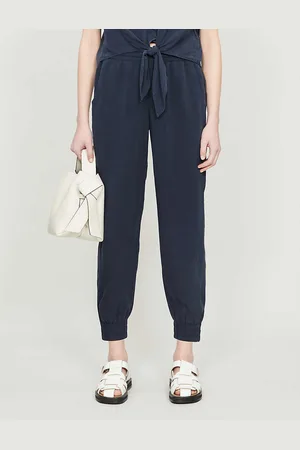 Bella Dahl Easy Cropped High-rise Woven Jogging Bottoms