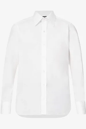 Tom Ford Straight-yoke Spread-collar Slim-fit Cotton-poplin Shirt
