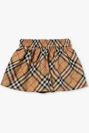 Burberry Marcy Elasticated-waist Checked Stretch-cotton Shorts 6-24 Months