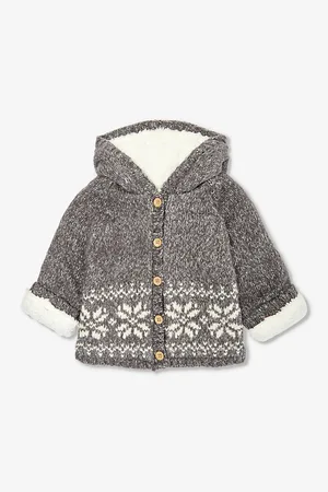 The Little Tailor Hooded Fairisle-pattern Knitted Cardigan 3-36 Months