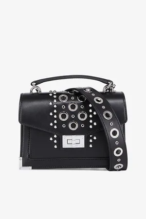 The Kooples Emily Small Stud and Eyelet-embellished Leather Cross-body Bag