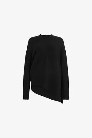 AllSaints Lock Crew-neck Relaxed-fit Stretch-wool Jumper