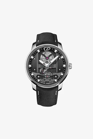Girard Perregaux 82000-11-631-fa6a Free Bridge Stainless-steel and Leather Automatic Watch