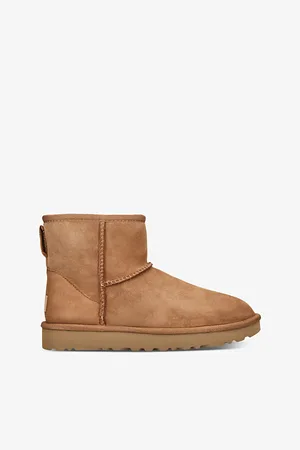 UGG Classic Mini Regenerate Logo-patch Suede and Shearling Ankle Boots