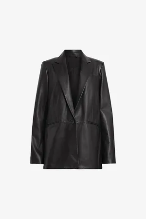 AllSaints Deri Regular-fit Single-breasted Leather Blazer