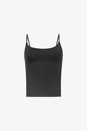 Lounge Underwear Essential Logo-print Stretch-woven Top