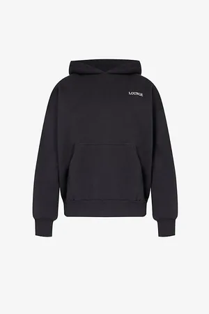 Lounge Underwear Essential Logo-print Relaxed-fit Cotton-jersey Hoody