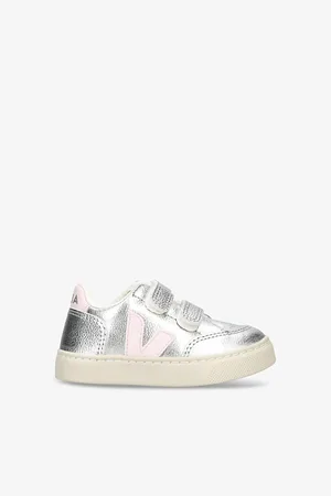 Veja V12 Logo-embroidered Leather Low-top Trainers 3-5 Years
