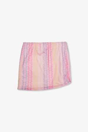 Juicy Couture Monogram-print Ruched Mesh Skirt 7-16 Years