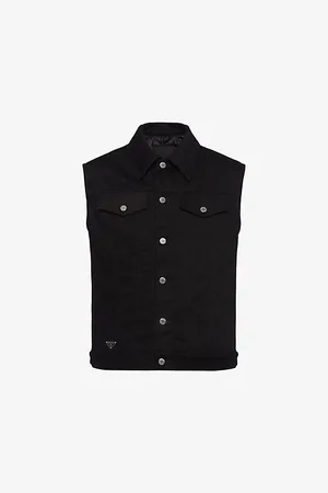 Prada Bull Brand-plaque Denim Vest