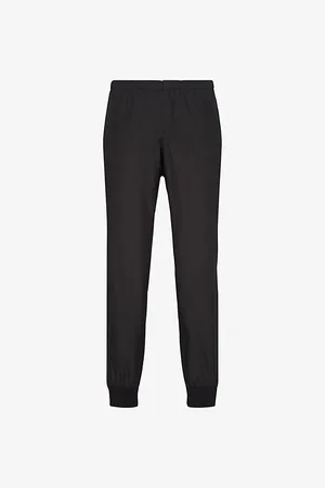 Prada Brand-plaque Slim-fit Silk-blend Jogging Bottoms