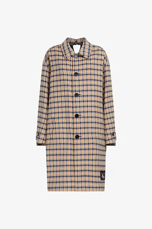 Marni Single-breasted Checked Relaxed-fit Wool-blend Coat