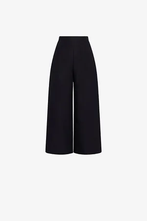 Marni Cropped Wide-leg High-rise Cotton Trousers