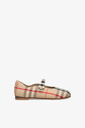 Burberry Seth Check-pattern Leather Courts 5-8 Years