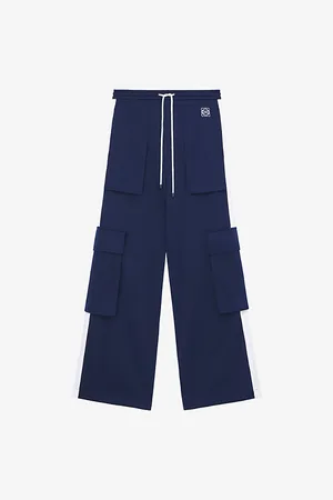 Loewe Anagram Slip-pocket Wide-leg Mid-rise Woven Trousers