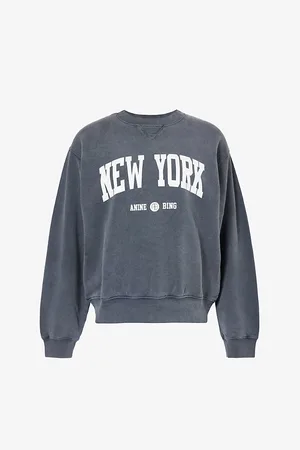 ANINE BING Ramona Brand-print Organic-cotton Jersey Sweatshirt