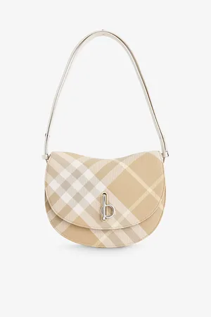 Burberry Rocking Horse Checked Wool-blend Shoulder Bag