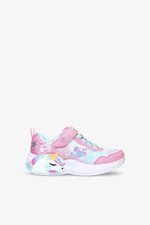 Skechers Unicorn Dreams Light-up Metallic-woven Trainers 4-9 Years