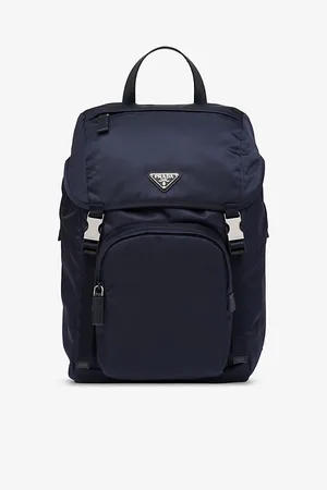Prada Re-nylon Large Recycled-nylon and Leather Backpack