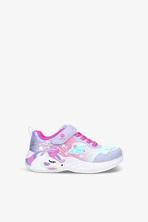 Skechers Unicorn Dreams Light-up Metallic-woven Trainers 4-9 Years