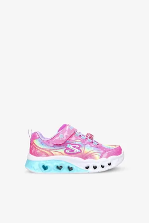 Skechers Flutter Heart-lights Woven Trainers 4-9 Years