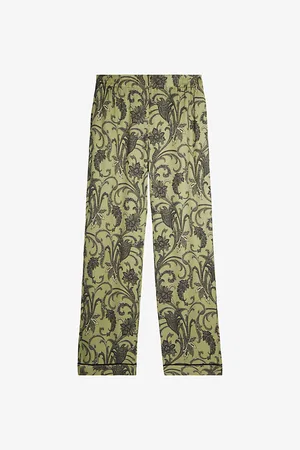 The Kooples Paisley-print Straight-leg Mid-rise Woven Trousers