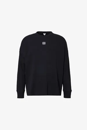 Loewe Anagram-embroidered Cotton-jersey Long-sleeved T-shirt